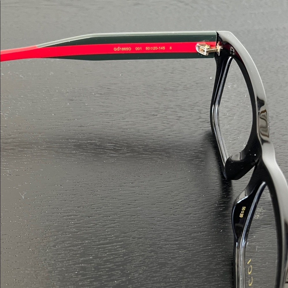 Gucci RX Black Red Green glasses Eyewear with Case NW - Picture 8 of 14